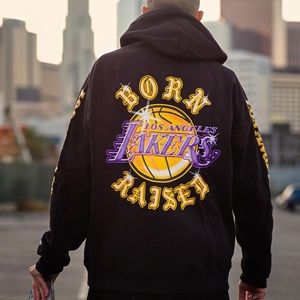 BORN X RAISED + LAKERS AIRBRUSH HOODIE